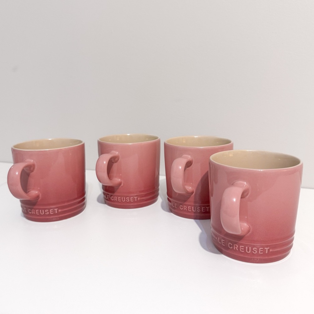 Le Creuset Rose Quartz Gradient Stoneware Coffee Mugs 4